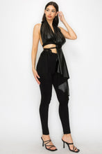 Load image into Gallery viewer, Faux Leather Top Pants Set