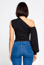 Load image into Gallery viewer, Ladies One-shoulder Top