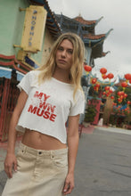 Load image into Gallery viewer, My Own Muse Vintage Wash Cropped Graphic Tee