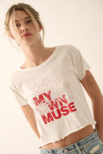 Load image into Gallery viewer, My Own Muse Vintage Wash Cropped Graphic Tee