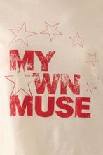 Load image into Gallery viewer, My Own Muse Vintage Wash Cropped Graphic Tee