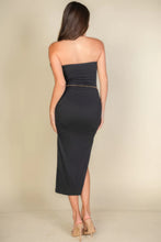 Load image into Gallery viewer, Solid Bodycon Split Hem Tube Dress