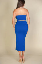 Load image into Gallery viewer, Solid Bodycon Split Hem Tube Dress