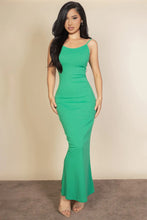 Load image into Gallery viewer, Ribbed Mermaid Hem Camisole Maxi Dress