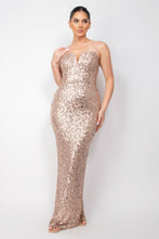 Load image into Gallery viewer, Sequin V-bar Crisscross Tube Dress