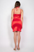 Load image into Gallery viewer, Ruched Mini Bodycon Halter Dress