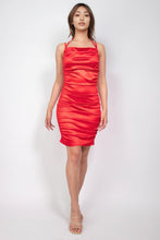 Load image into Gallery viewer, Ruched Mini Bodycon Halter Dress