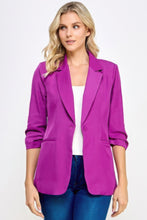 Load image into Gallery viewer, Buttoned Detail 3/4 Sleeve Blazer