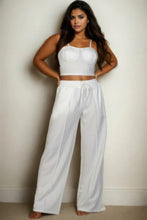 Load image into Gallery viewer, Plus Bustier Crop Cami Top &amp; Slant Pocket Straight Pants