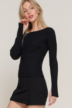 Load image into Gallery viewer, Long Sleeve Boat Neck Sweater