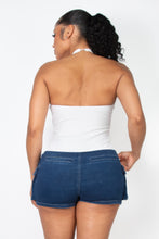 Load image into Gallery viewer, Halter ribbon open-back crop top