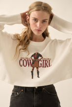 Load image into Gallery viewer, Love like a cowgirl thermal graphic sweatshirt