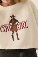 Load image into Gallery viewer, Love like a cowgirl thermal graphic sweatshirt