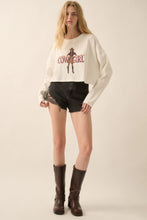 Load image into Gallery viewer, Love like a cowgirl thermal graphic sweatshirt