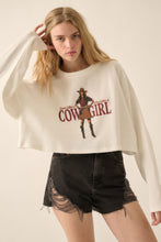 Load image into Gallery viewer, Love like a cowgirl thermal graphic sweatshirt