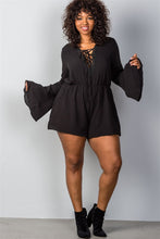 Load image into Gallery viewer, Ladies fashion plus size plunging v-neck plus size romper