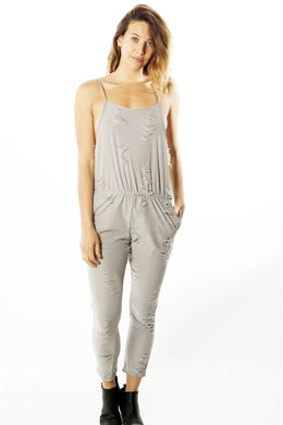 Ladies fashion distress overall jumpsuit romper