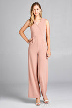 Load image into Gallery viewer, Ladies fashion double v-neck long wide jumpsuit