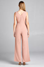 Load image into Gallery viewer, Ladies fashion double v-neck long wide jumpsuit