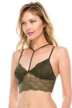 Load image into Gallery viewer, Ladies fashion long line lace bralette w/strap