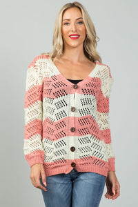 Ladies fashion  open knit cardigan