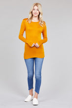 Load image into Gallery viewer, Ladies fashion long sleeve crew neck top rayon spandex jersey top
