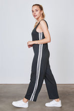 Load image into Gallery viewer, Ladies fashion side stripe contrast sleeveless jumpsuit