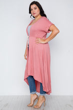 Load image into Gallery viewer, Plus Size Basic High Low Cardigan Cover Up