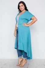 Load image into Gallery viewer, Plus Size Basic High Low Cardigan Cover Up