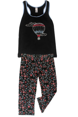 Knit Racerback Tank With Pants Set