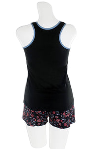 Knit Racerback Tank With Printed Shorts Set