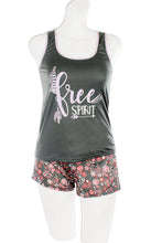 Load image into Gallery viewer, Knit Racerback Tank With Printed Shorts Set