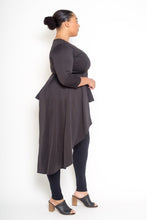 Load image into Gallery viewer, Plus Size Asymmetrical Plume Blouse