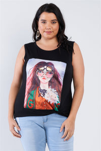 Plus Size Shady Girl Graphic Top
