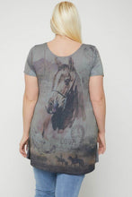 Load image into Gallery viewer, Horse Sublimation Print Short Sleeve Top