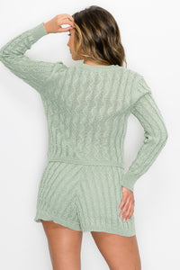 Sweater Long Sleeves & Short Set