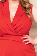 Load image into Gallery viewer, Collared Neck Plus Size Romper