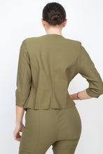 Load image into Gallery viewer, 3/4 Sleeves Blazer &amp; Capri Pants Set