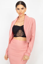 Load image into Gallery viewer, Collared Blazer &amp; Skirt Set