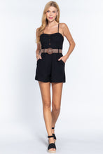 Load image into Gallery viewer, Sweetheart Neck Belted Romper