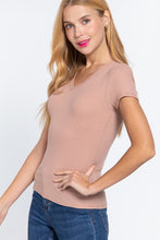 Load image into Gallery viewer, Short Sleeve V-neck Rib Top