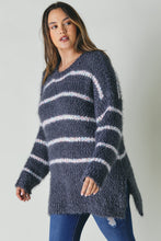 Load image into Gallery viewer, Plus Sweater With Stripe Detail