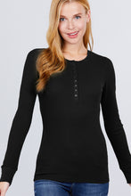 Load image into Gallery viewer, Long Slv Henley Thermal Top