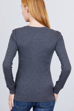 Load image into Gallery viewer, Long Slv Henley Thermal Top