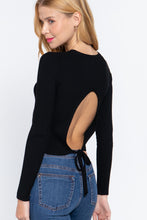 Load image into Gallery viewer, Long Slv Open Back Sweater Top