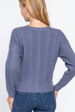 Load image into Gallery viewer, Long Slv V-neck Knit Cardigan
