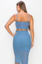 Load image into Gallery viewer, Studded Stone Cami Top &amp; Slit Mini Skirts Set