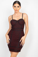 Load image into Gallery viewer, Sleeveless Sparkle Honeycomb Bodycon Dress