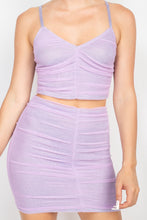 Load image into Gallery viewer, Shirred Cami Top &amp; Mini Skirts Set