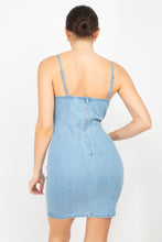 Load image into Gallery viewer, Studded Stone Cami Denim Dress